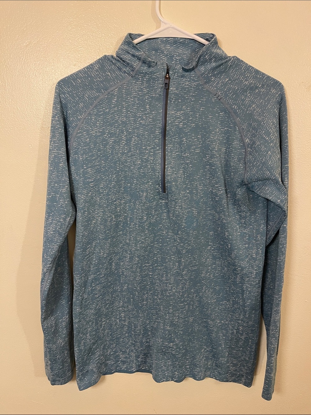 lululemon athletica Teal Heather Half-Zip Pullover